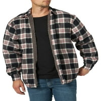 Мъжки каранглер тежка категория карирана Шерпа облицована риза яке