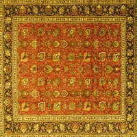 Ahgly Company Machine Pashable Indoor Rectangle Persian Yellow Traditional Area Cugs, 2 '3'