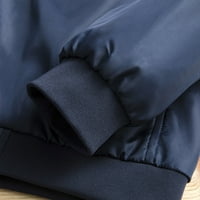 Якета на Eczipvz за мъже Зима на Outdoor Zipper Stand Collar Warm Warm outwear Solid Plus Velvet Outercoat с дълго яке