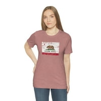 Калифорнийската република мечка флаг тениска с къс ръкав