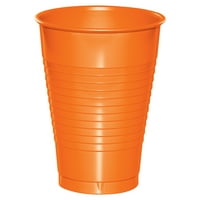 Слънчеви оранжеви Оз пластмасови чаши брой за гости