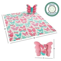Вашата зона децата хвърлят одеяло и пеперуда, чрез хвърляне, розова възглавница пеперуда