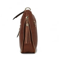 Колекция Анджелина Веган кожа жените разширяема кръста Боди чанта, рамо чанта чанта от Миа к-Лилаво