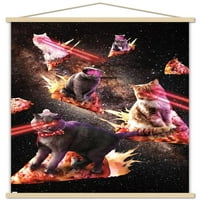 Джеймс Букър-Галакси лазерни котки върху плакат за пица с магнитна рамка, 22.375 34