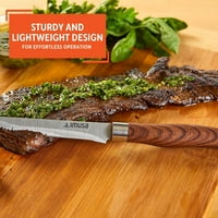 IMUSA 4.5 нож от пържола от неръждаема стомана с дървена дръжка