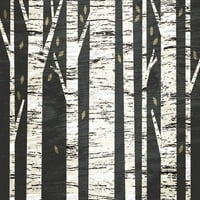 Селски брезов горски дърво и отпечатък от листа от Майкъл Мулан; Един 18x12in Paper Poster