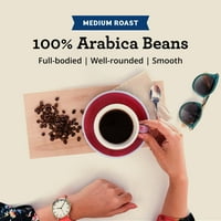 Най -доброто кафе на Сиатъл Arabica Beans Portside Blend, средно печено, смляно кафе, унция