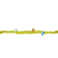 Нортлайт 25 ' 1.25 Неосветено Жълто Блестящо Великденско Яйце Пролетен Гирлянд От Гирлянди
