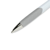 Paper Mate Inkjoy 700rt прибиращи се химикалки за топка, средна точка, бяла цев, черно мастило, BO от 12