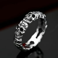 Парти скелет кръгла форма пръстен колело Елегантен скелет пръстен за парти за мъже размер 12