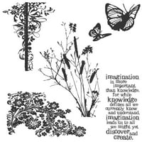 Tim Holtz Cling Stamps 7 x8.5 -Откритието на природата