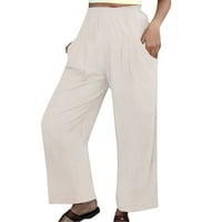 Wozhidaoke панталони за жени дамски ежедневни твърди панталони еластични талии удобни панталони с джобове суитчъри жени